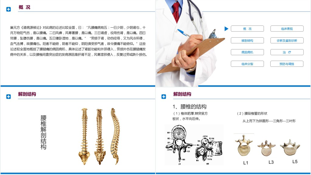 腰间盘突出症诊断与治疗PPT模板 腰间盘突出症诊断与治疗PPT模板
