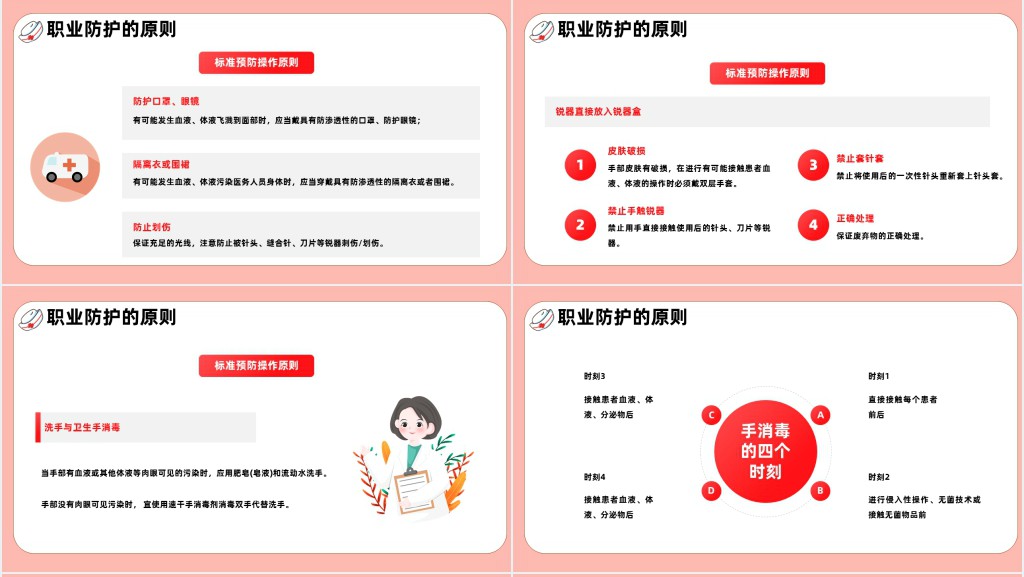 护士职业暴露的预防和处理PPT模板 护士职业暴露的预防和处理PPT模板