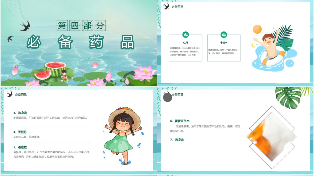 夏季防暑降温全攻略PPT模板