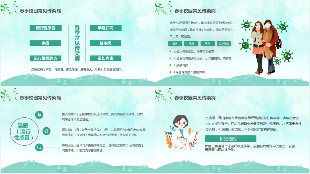 春季常见呼吸道传染病的预防知识PPT课件 春季常见呼吸道传染病的预防知识PPT课件