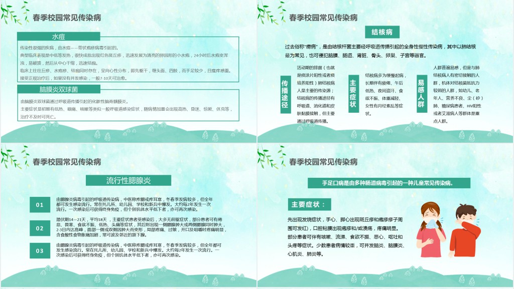 春季常见呼吸道传染病的预防知识PPT课件 春季常见呼吸道传染病的预防知识PPT课件