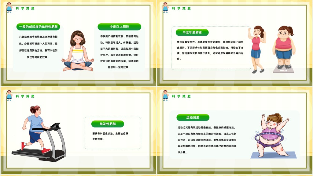 世界防治肥胖日科普PPT模板 世界防治肥胖日科普PPT模板