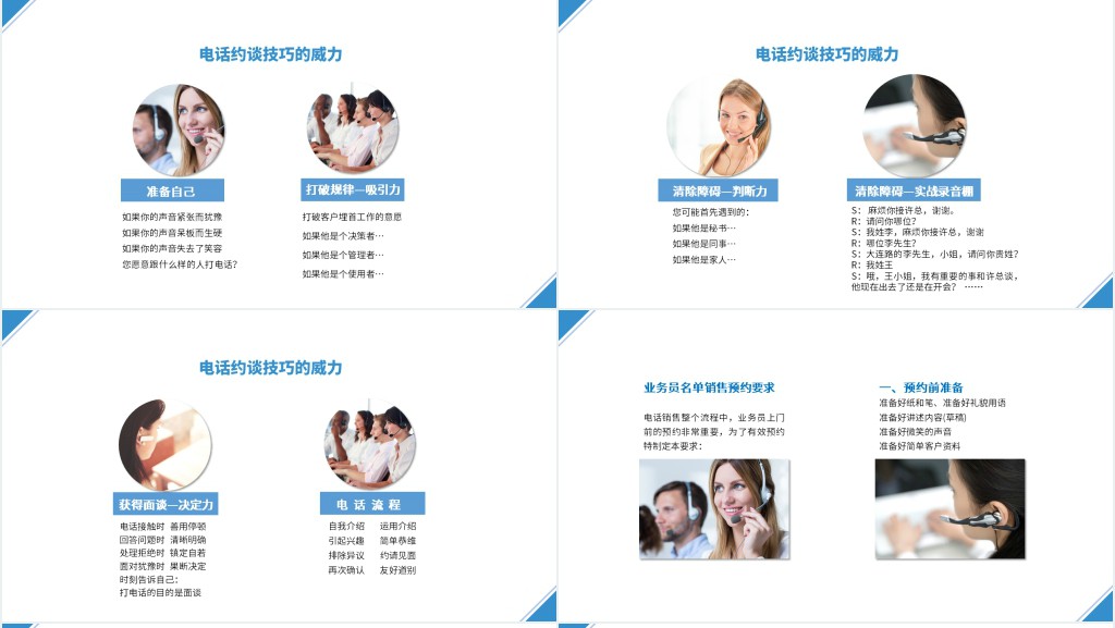 保险销售业务员打电话技巧PPT模板 保险销售业务员打电话技巧PPT模板