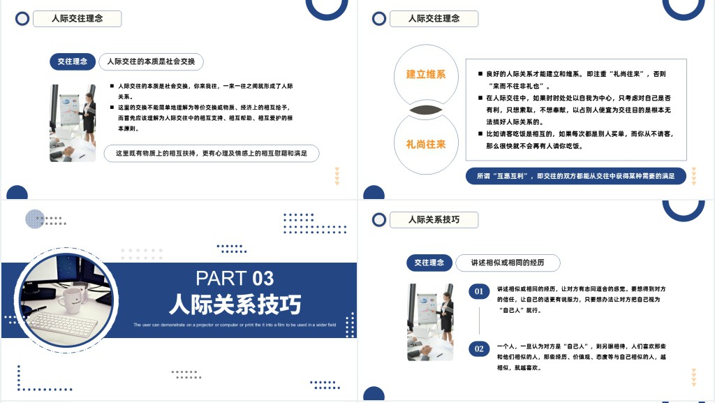 人际关系培训PPT商务风人际交往技巧心理效应人际关系培训课件模板