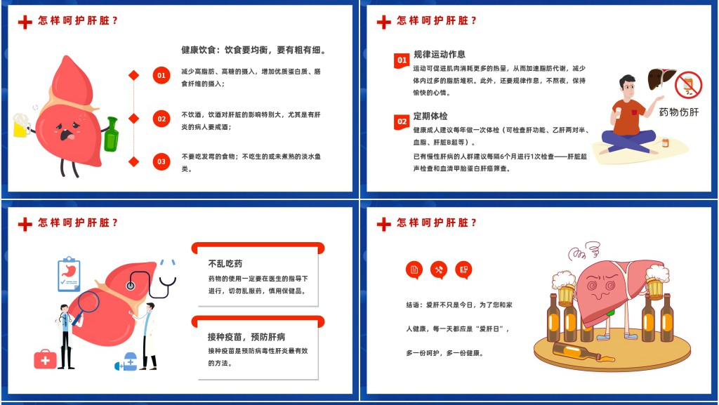 3月18日全国爱肝日PPT模板 3月18日全国爱肝日PPT模板