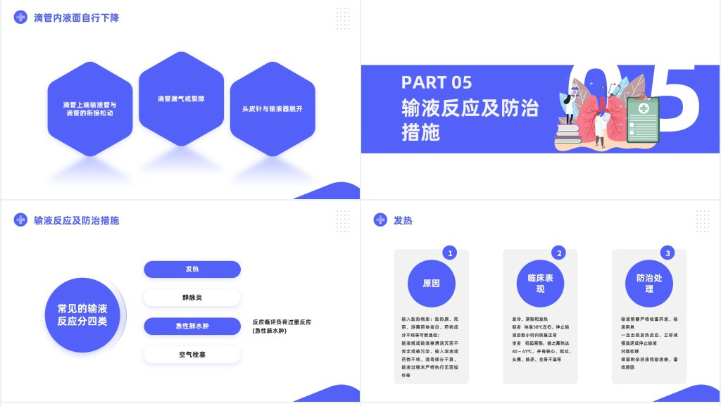 静脉输液培训PPT蓝色简约风医务工作者培训课件