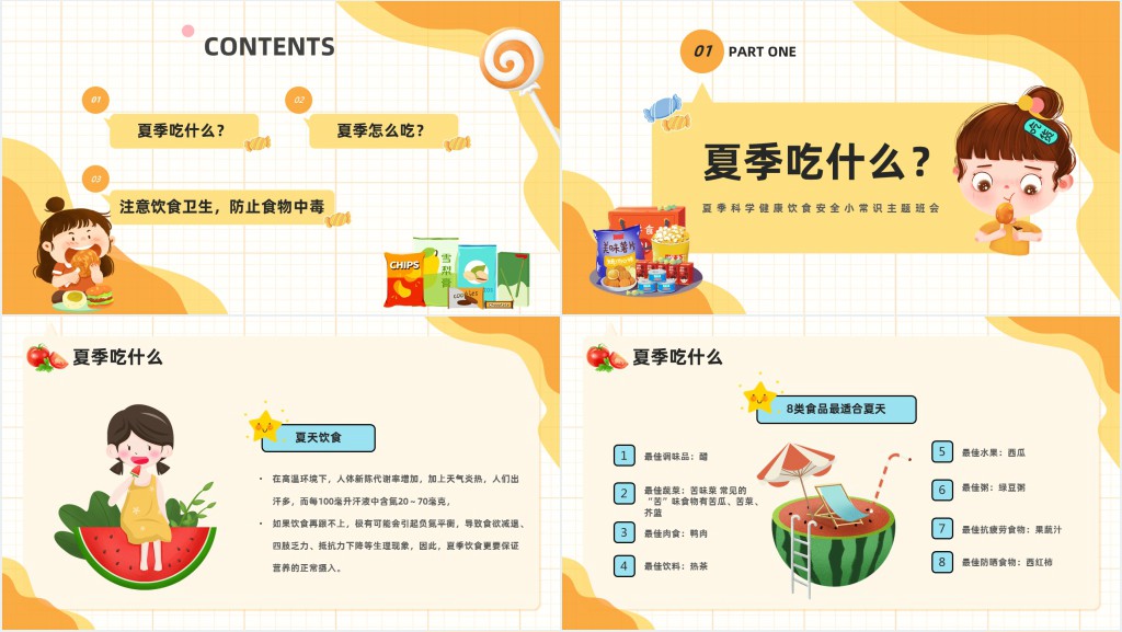 夏季健康饮食小常识PPT课件 夏季健康饮食小常识PPT课件