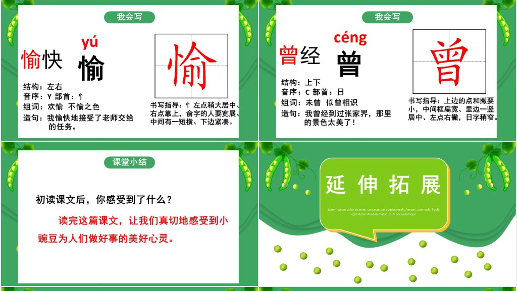 部编人教版小学四年级语文上册一个豆荚里的五粒豆课文PPT课件 部编人教版小学四年级语文上册一个豆荚里的五粒豆课文PPT课件
