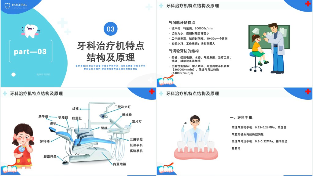 口腔医疗设备培训PPT模板 口腔医疗设备培训PPT模板