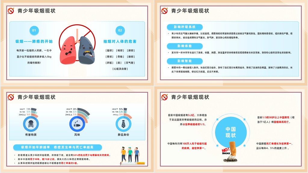 讲校园禁烟PPT课件 讲校园禁烟PPT课件