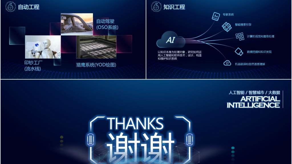 人工智能云计算大数据PPT模板 人工智能云计算大数据PPT模板