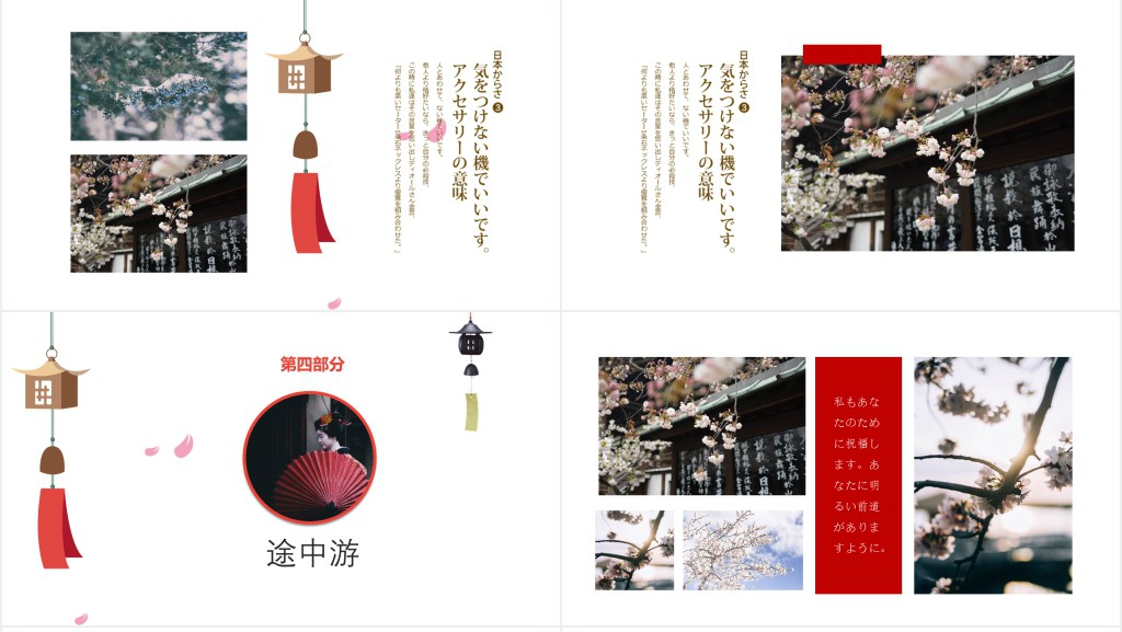 古典日本旅游产品推介PPT模板
