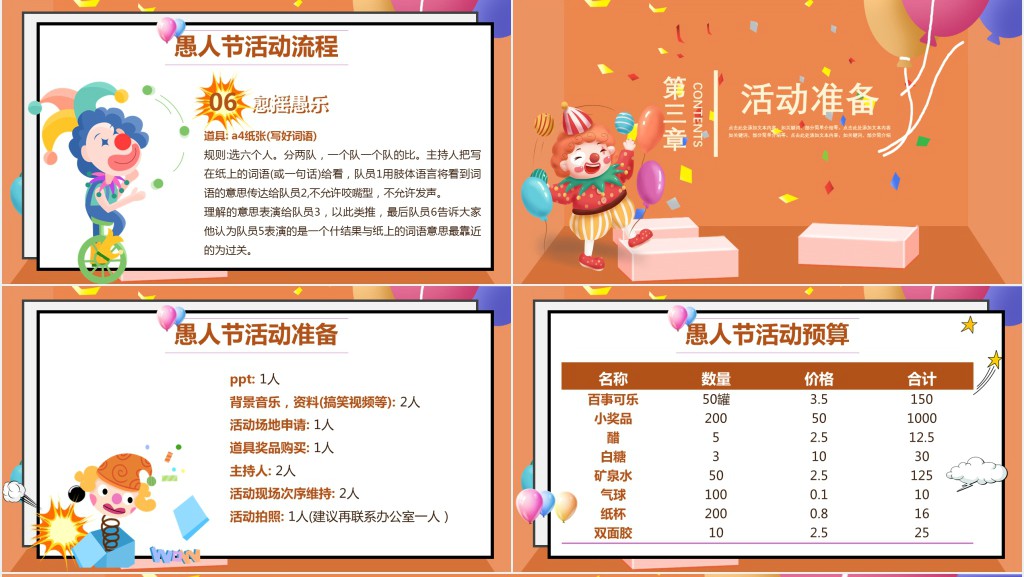 快乐愚人节活动策划节日宣传PPT模板