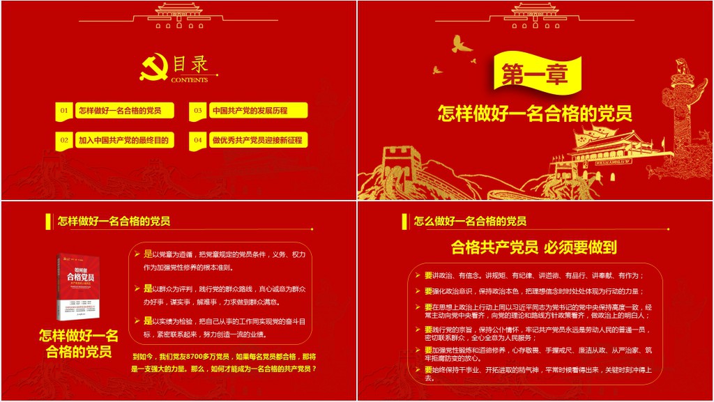 党政风做合格共产党员PPT党课 党政风做合格共产党员PPT党课