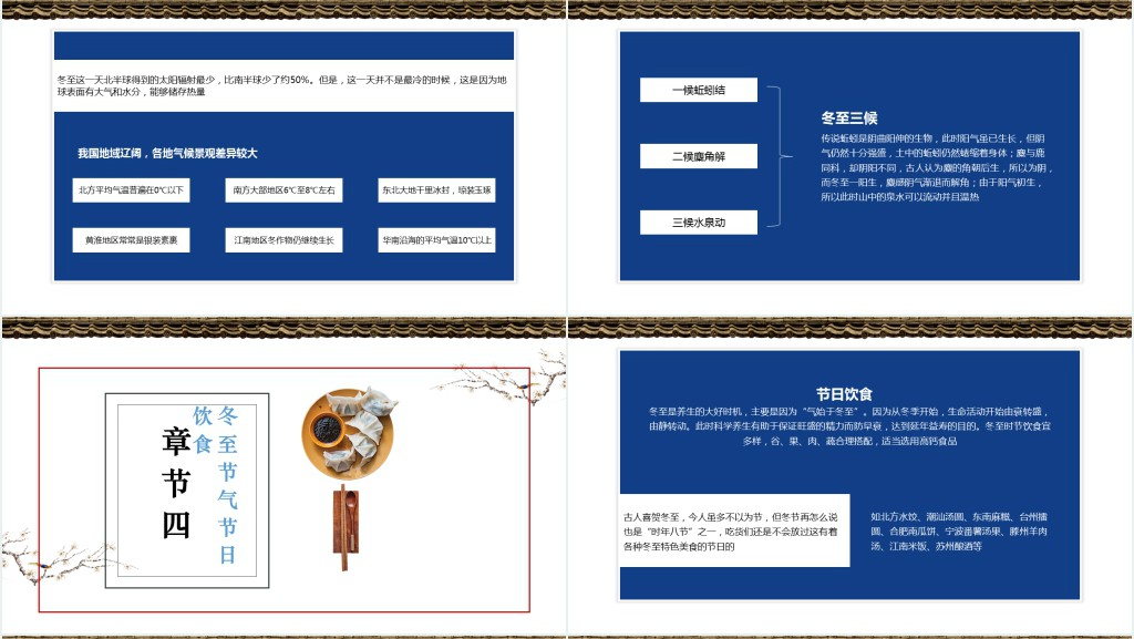 白色简约冬至PPT模板