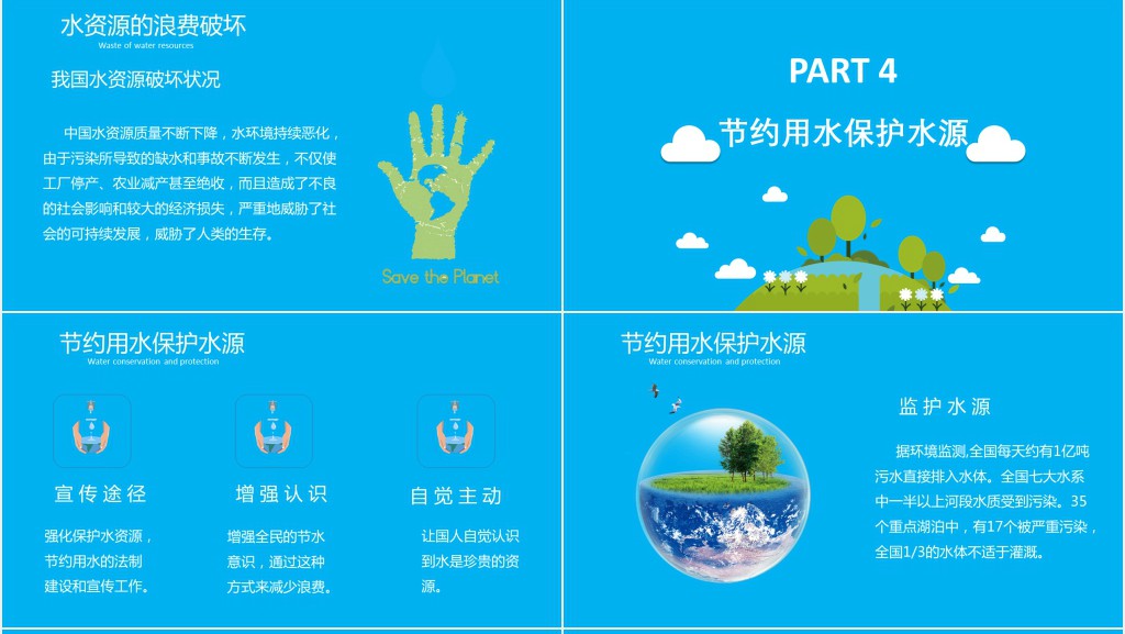 今年世界水日的主题PPT模板 今年世界水日的主题PPT模板