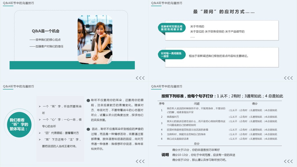 如何在客户和领导面前做好汇报工作PPT商务风工作技巧培训课件模板