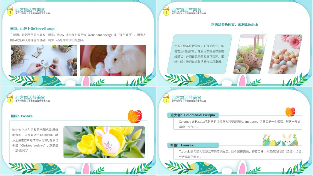 复活节习俗和美食PPT课件 复活节习俗和美食PPT课件