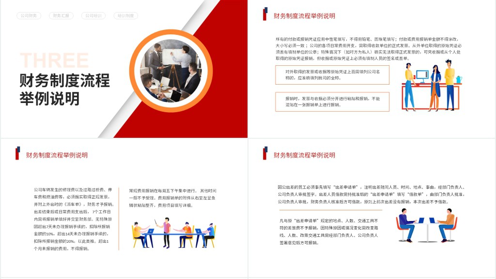 公司财务制度培训PPT时尚插画风企业培训之公司财务制度培训专题培训课件模板