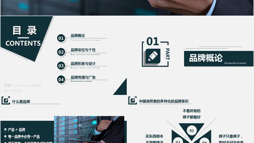 实用简约企业培训之品牌营销技巧培训PPT