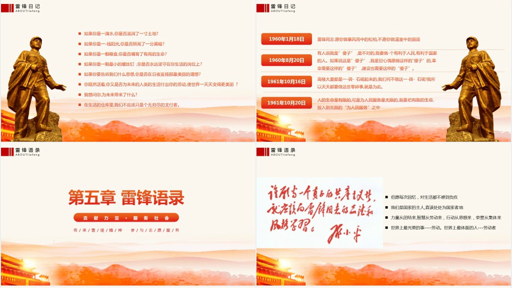 弘扬雷锋精神争做时代楷模PPT党课 弘扬雷锋精神争做时代楷模PPT党课