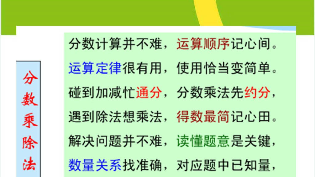 六年级上册分数除法的整理与复习PPT课件