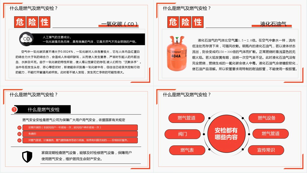 安全用气天燃气安全知识宣传PPT模板