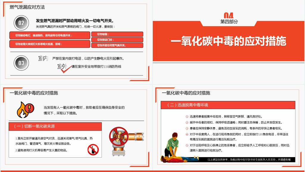 安全用气天燃气安全知识宣传PPT模板