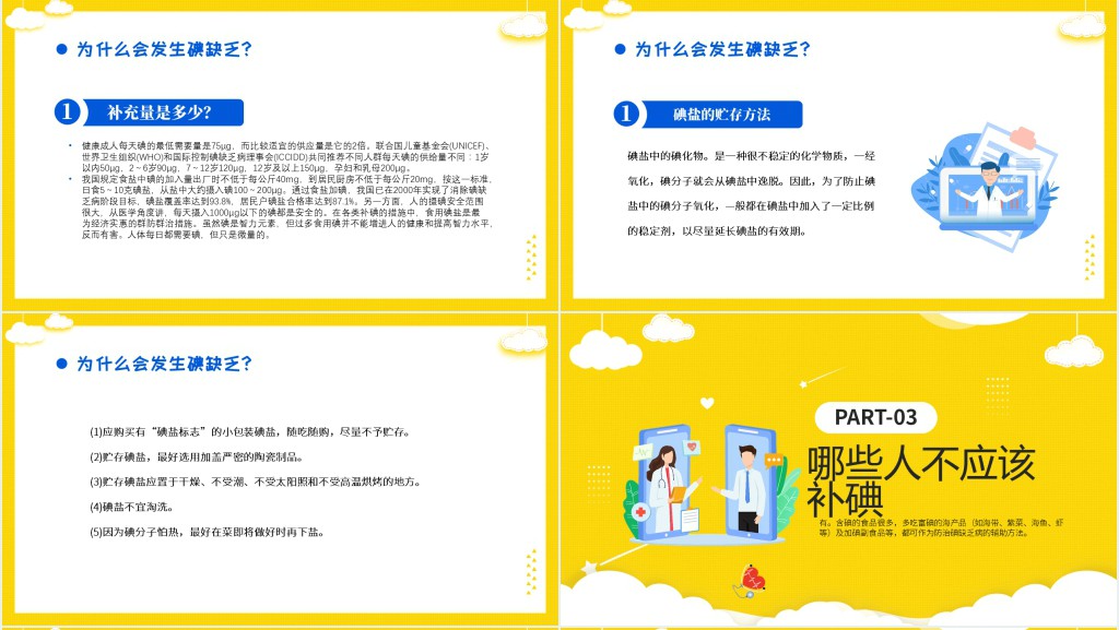 年全国防治碘缺乏病日PPT时尚全国碘缺乏病知识宣传日课件模板