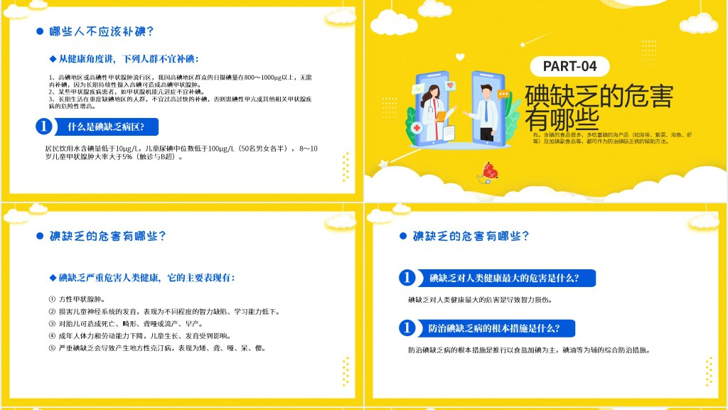 年全国防治碘缺乏病日PPT时尚全国碘缺乏病知识宣传日课件模板