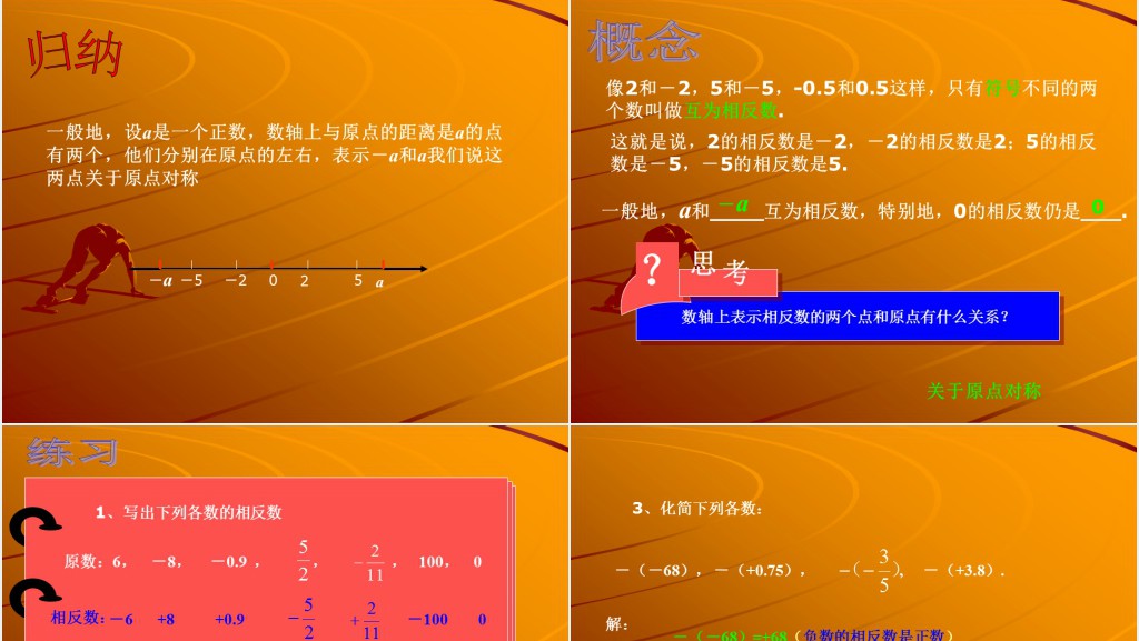 有理数相反数PPT课件 有理数相反数PPT课件