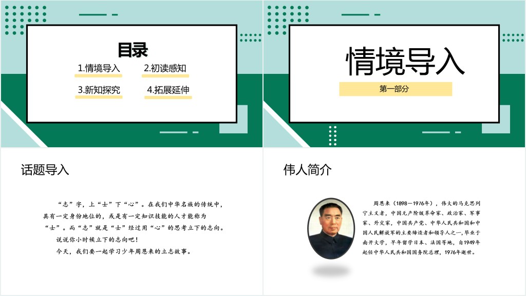 部编人教版小学四年级语文上册为中华之崛起而读书PPT课件 部编人教版小学四年级语文上册为中华之崛起而读书PPT课件