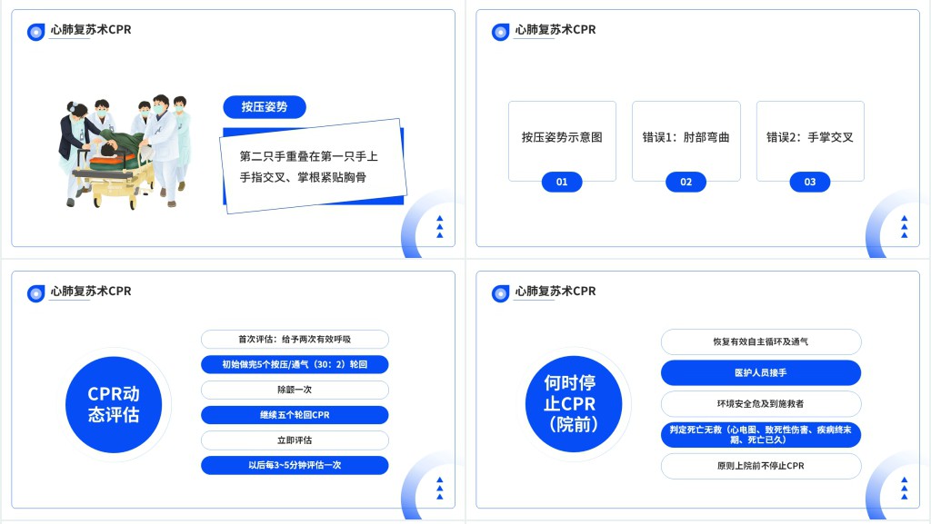 急救知识培训PPT简约风常见的急救基本知识科普讲座课件模板