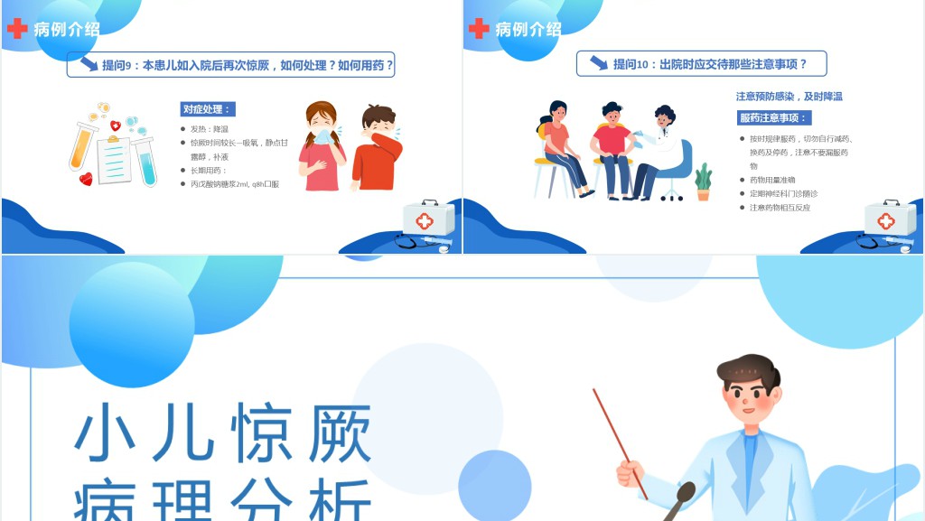 小儿高热惊厥病例分析PPT模板 小儿高热惊厥病例分析PPT模板