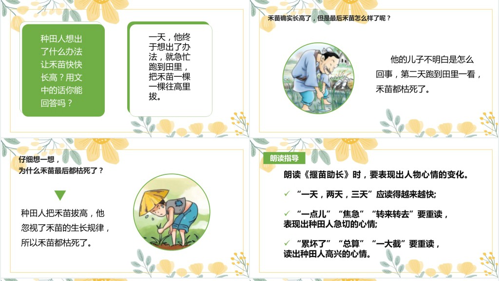 部编人教版小学二年级语文下册寓言二则 揠苗助长PPT课件 部编人教版小学二年级语文下册寓言二则 揠苗助长PPT课件