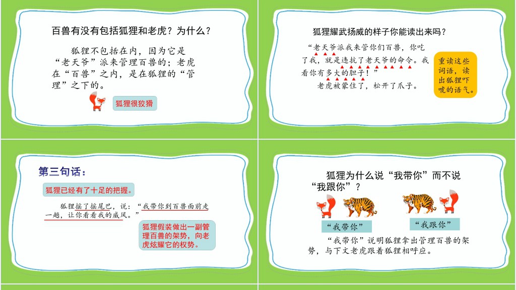 部编人教版小学二年级语文上册狐假虎威课文PPT课件 部编人教版小学二年级语文上册狐假虎威课文PPT课件