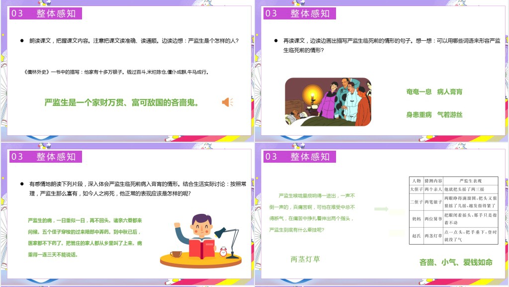 部编人教版小学五年级语文下册人物描写一组 两茎灯草PPT课件 部编人教版小学五年级语文下册人物描写一组 两茎灯草PPT课件