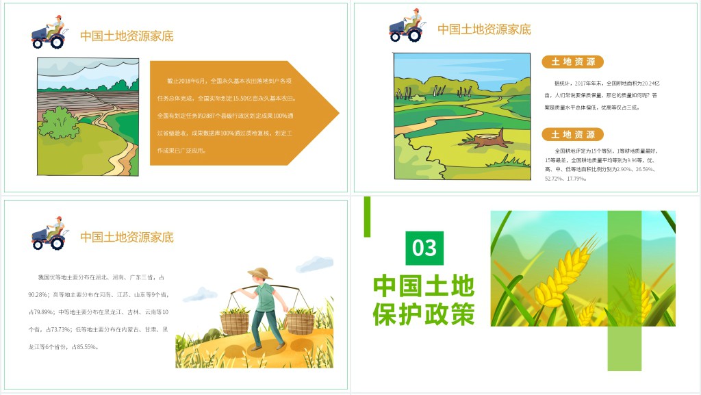 全国土地日宣传主题PPT模板 全国土地日宣传主题PPT模板