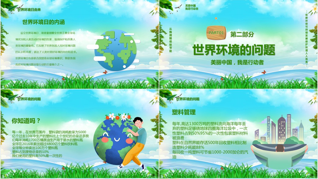 绿色环保世界环境日保护环境我是行动者PPT课件