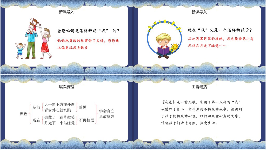 人教版小学一年级语文下册夜色PPT课件 人教版小学一年级语文下册夜色PPT课件