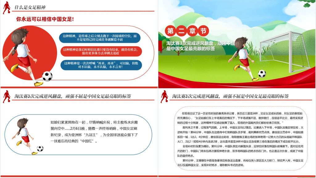 小学学习女足精神PPT课件 小学学习女足精神PPT课件