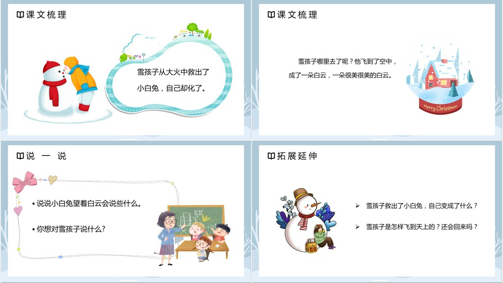 部编人教版小学二年级语文上册雪孩子PPT课件 部编人教版小学二年级语文上册雪孩子PPT课件