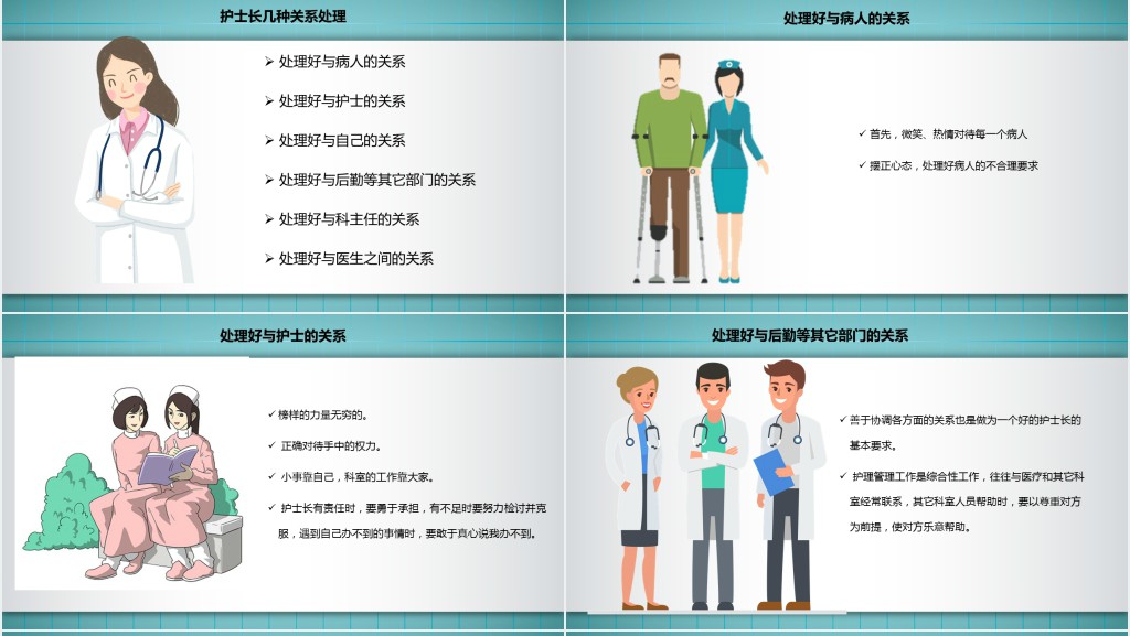 护士长的管理分享经验PPT模板 护士长的管理分享经验PPT模板