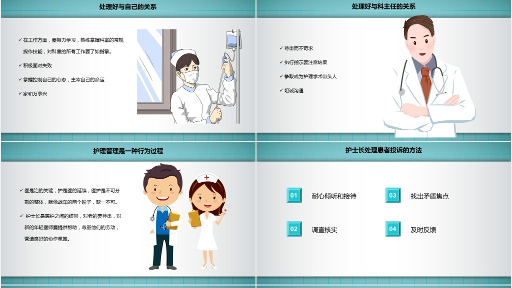 护士长的管理分享经验PPT模板 护士长的管理分享经验PPT模板
