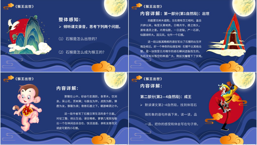 部编人教版小学五年级语文下册猴王出世PPT课件 部编人教版小学五年级语文下册猴王出世PPT课件