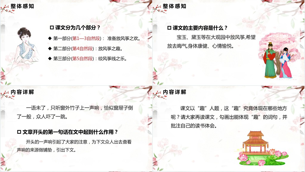 部编人教版小学五年级语文下册红楼春趣PPT课件 部编人教版小学五年级语文下册红楼春趣PPT课件