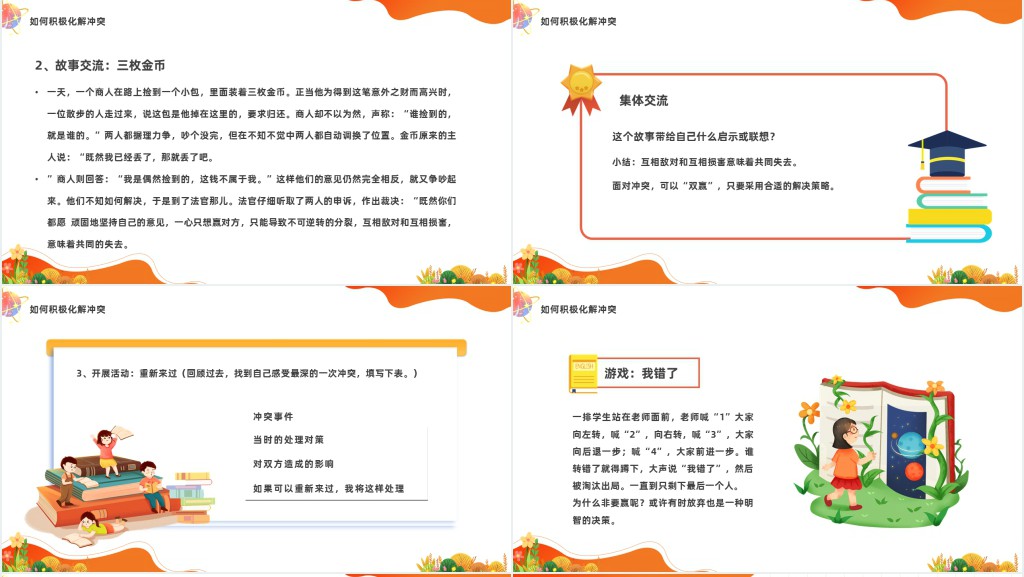 积极处理冲突主题班会PPT课件 积极处理冲突主题班会PPT课件