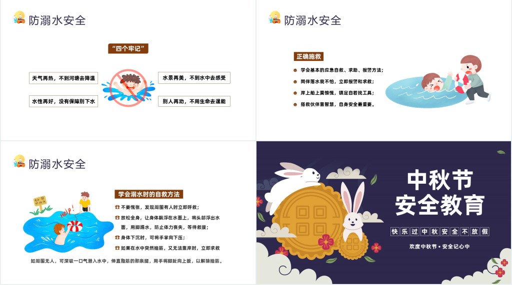 中秋节假期班级安全教育PPT课件