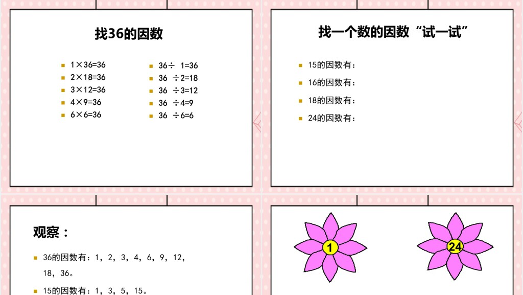 人教版小学五年级下册因数和倍数PPT课件 人教版小学五年级下册因数和倍数PPT课件