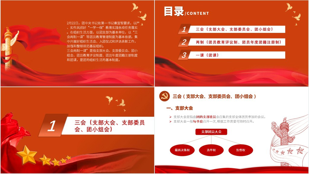 中国共青团三会两制一课PPT课件 中国共青团三会两制一课PPT课件